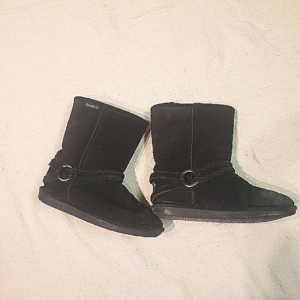 Bearpaw black suede winter boots, Size 7